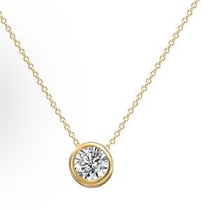 Elegant Gold Necklace with Crystal Pendant
